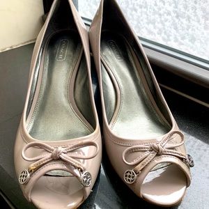 Coach Open Toe Heels